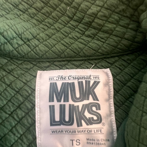 Muk Luks Quilted Shacket green tall small New - Picture 7 of 9